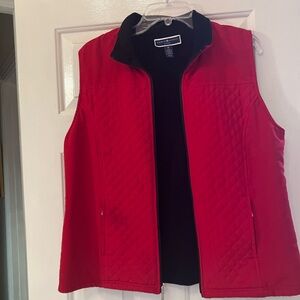 Karen Scott Red Quilted Vest